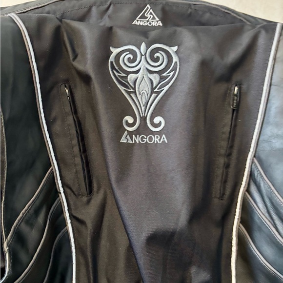 Agora Black Leather Jacket Size S - Picture 3 of 12